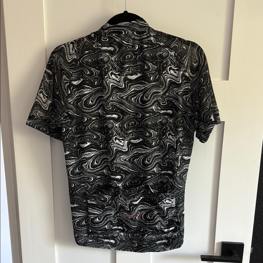 Panache Black and White Swirl Pattern Top Size Large Women - Picture 5 of 6